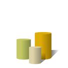 Trio Capas Para Cilindro Versátil Verde, Bege, Laranja C/ Elástico