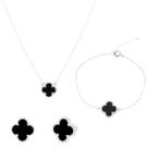 Trio Conjunto de Trevo Preto Margareth