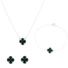 Trio Conjunto de Trevo Verde Maria Flor