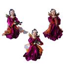 Trio de Anjos Natalino / Uso Frequente Com Instrumentos Musicais 17cm