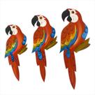 Trio De Arara M Decoração Kit Quadro Mdf Para Varanda Jardim Sacada Sitio