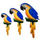 Trio De Arara M Decorativo De Parede Mdf Kit Decoração Casa Jardim Quadro Placa