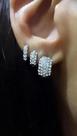 Trio De Argolinhas Com Strass Semijoia Banhado - Prateado