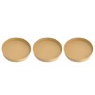 Trio de Bandeja Redonda Lisa Festa Decoração 22x3 Mdf Madeira