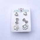 Trio de Brincos Pet Prata 925