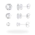 Trio de Brincos Ponto de Luz - Ouro 18k e Prata 925