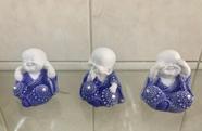 Trio de Buda da Sabedoria em Resina