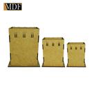Trio de Cachepot Borda Ondulada Passa Fita P M G Laser Mdf Madeira