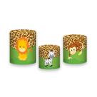 Trio De Capa Cilindro - Animais Safari Floresta 001 Trio De Capa Cilindro - Animais Safari Floresta 001