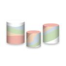 Trio De Capa Cilindro - Arco-Íris Boho Colorido Tom Pastel 010 Trio De Capa Cilindro - Arco-Íris Boho Colorido Tom Pastel 010