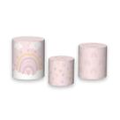 Trio De Capa Cilindro - Arco-Íris Boho Rosa 002 Trio De Capa Cilindro - Arco-Íris Boho Rosa 002