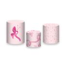 Trio De Capa Cilindro - Borboleta Outubro Rosa 001 Trio De Capa Cilindro - Borboleta Outubro Rosa 001