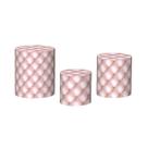 Trio De Capa Cilindro - Capitonê Rosa Pastel 026