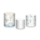 Trio De Capa Cilindro - Céu Balões Cute Azul 003