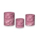 Trio De Capa Cilindro - Efeito Lantejoulas Disco Mirror Rosa Escuro Quadrado 055