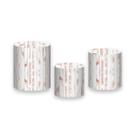Trio De Capa Cilindro - Efeito Ripas de Madeira Branca Desgastada 007