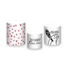 Trio De Capa Cilindro - Flork Assintomático Corações vermelho 003