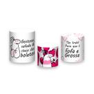 Trio De Capa Cilindro - Flork Bento Cake Fada Rosa 010