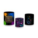 Trio De Capa Cilindro - Headphone Efeito Neon 005