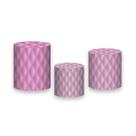 Trio De Capa Cilindro - Realeza Capitonê Rosa 009