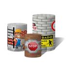 Trio de Capas Cilíndricas Versátil Construção Tijolos e Placas c/ Elástico