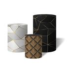 Trio de Capas Cilindricas Versátil Luxo Dourado Geométrico C/ Elástico