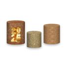 Trio de Capas de Cilindro - Ano Novo Tons Bronze e Dourado 016