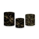 Trio de Capas de Cilindro - Asas Flores Douradas 008