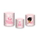 Trio de Capas de Cilindro - Bailarina Rosa Tutu 017