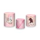 Trio de Capas de Cilindro - Boiadeira Rosa Roupas Efeito Brilho 028