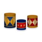 Trio de Capas de Cilindro - Circo Azul e Vermelho 012
