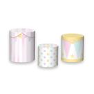 Trio de Capas de Cilindro - Circo Rosa Aquarela Bolinhas 008 Trio de Capas de Cilindro - Circo Rosa Aquarela Bolinhas 008