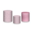 Trio de Capas de Cilindro - Dia Dos Namorados Corações Rosa Love 071