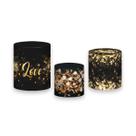 Trio de Capas de Cilindro - Dia dos Namorados Preto e Dourado 053
