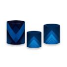 Trio de Capas de Cilindro - Geométrico Terno Azul 075