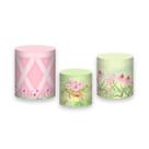 Trio de Capas de Cilindro - Jardim Cute Coração e Borboletas 022 Trio de Capas de Cilindro - Jardim Cute Coração e Borboletas 022