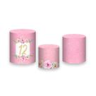 Trio de Capas de Cilindro - Judaico Rosa com Dourado 040