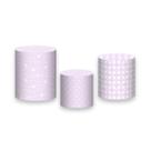 Trio de Capas de Cilindro - Margaridas Delicadas Lilás Pastel 072