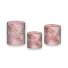 Trio de Capas de Cilindro - Safari Estampa De Animal Rose Gold 024