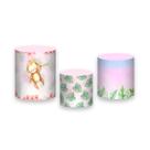 Trio de Capas de Cilindro - Safari Macaquinho Cute Rosa 005