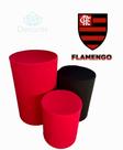 Trio de Capas para Cilindro DECORAÇÃO para Festas Tema Flamengo