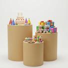 Trio De Cilindro Mdf Decoração Festas Mesa Bolo Multiuso Pequeno Médio Grande