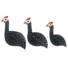 Trio De Galinha De Angola M Trio Decoração Cozinha Sacada Casa