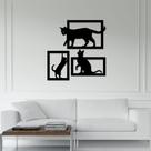 Trio de Gatos / MDF 3MM PRETO