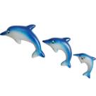 Trio De Golfinho Cerâmica Decoração Parede Piscina E Jardim