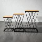 Trio de Mesa em Ferro Treliça Kit com 3 Peças Festa Decoração