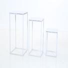 Trio De Mesas Cubo Desmontável Branco Tampo Branco