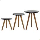 Trio De Mesas De Canto Conjunto De Sala De Decoração