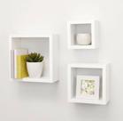 Trio de nichos Decorativo 100% MDF Branco - MOVEIS URIAS Trio de nichos Decorativo 100% MDF Branco - MOVEIS URIAS