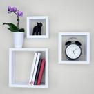 Trio de nichos Decorativo 100% MDF Branco